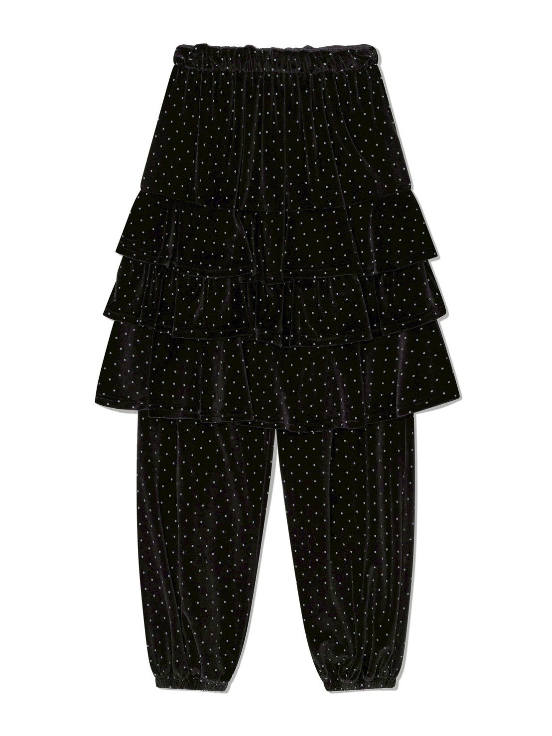 12/21 20:00 発売【Uglyshadow】DOT VELVET CANCAN MIDI SKIRT PANTS