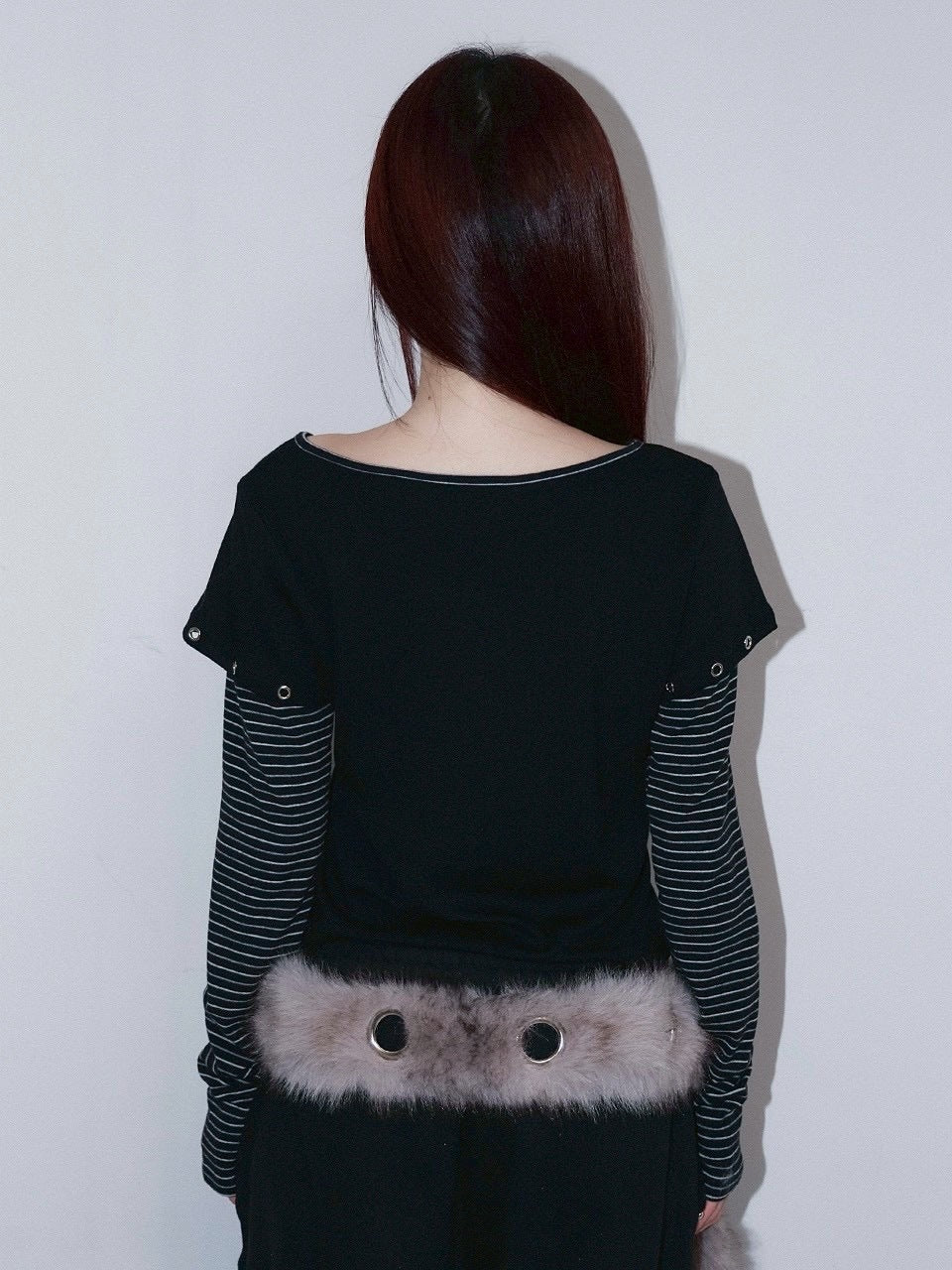 1/2 20:00発売【CHERRYQUIRI】punky bow layered tee