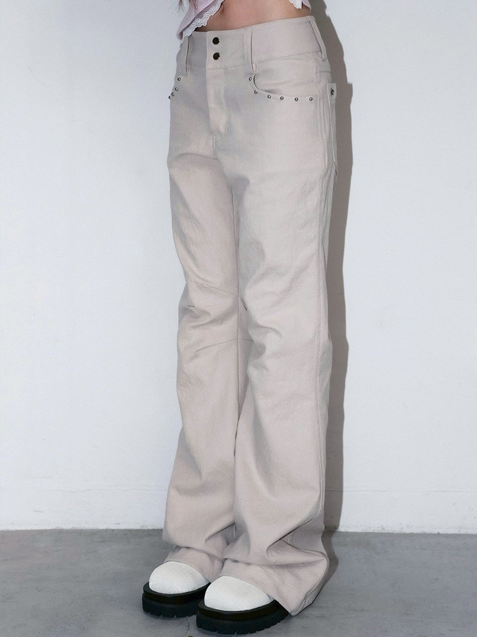 1/2 20:00発売【CHERRYQUIRI】metalic stud boots cut pt