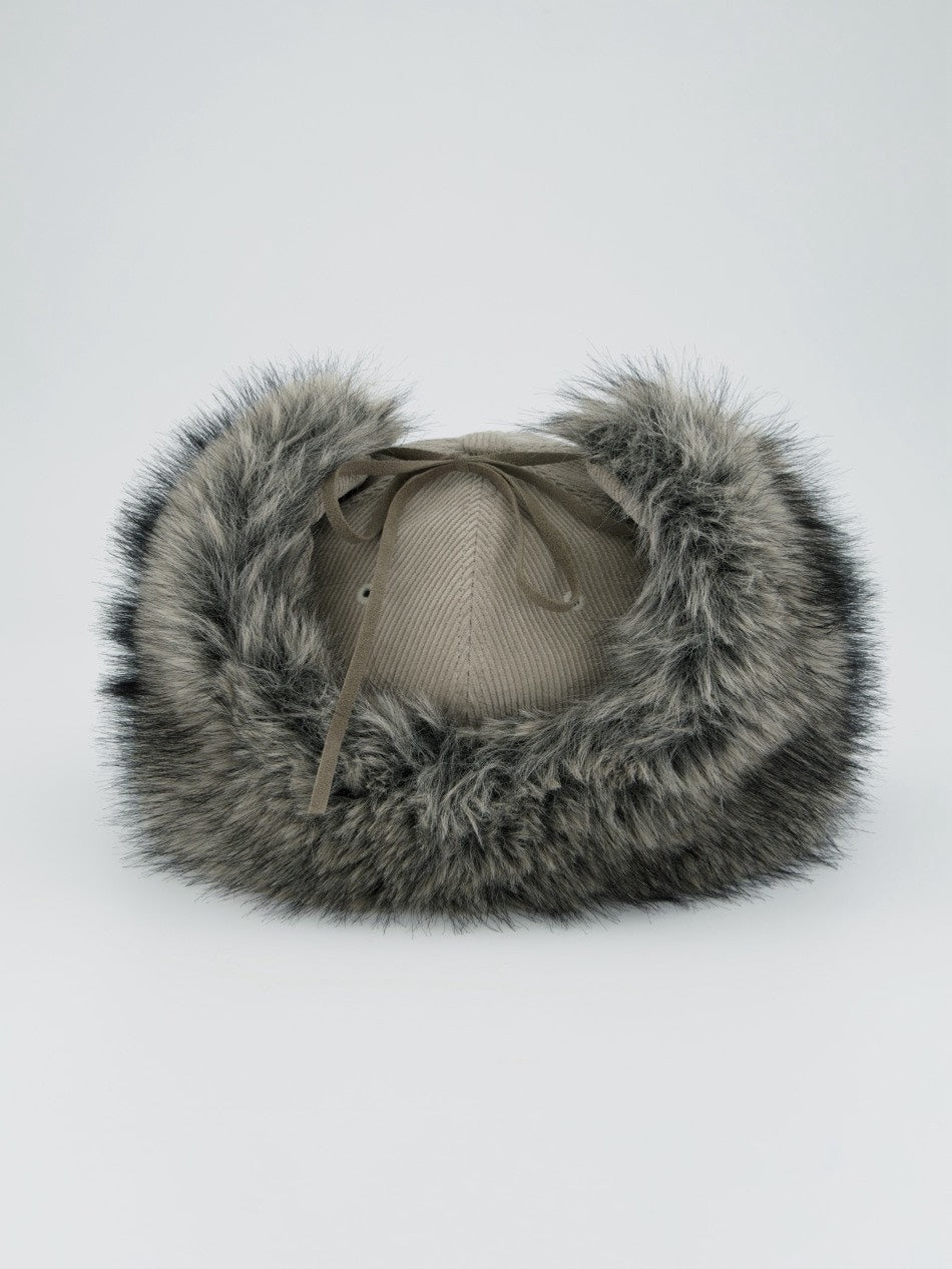 【SETUP‐EXE】CORDUROY FUR EARFLAP CAP / 【セットアップエグゼ】コーデュロイファーイヤーラップキャップ