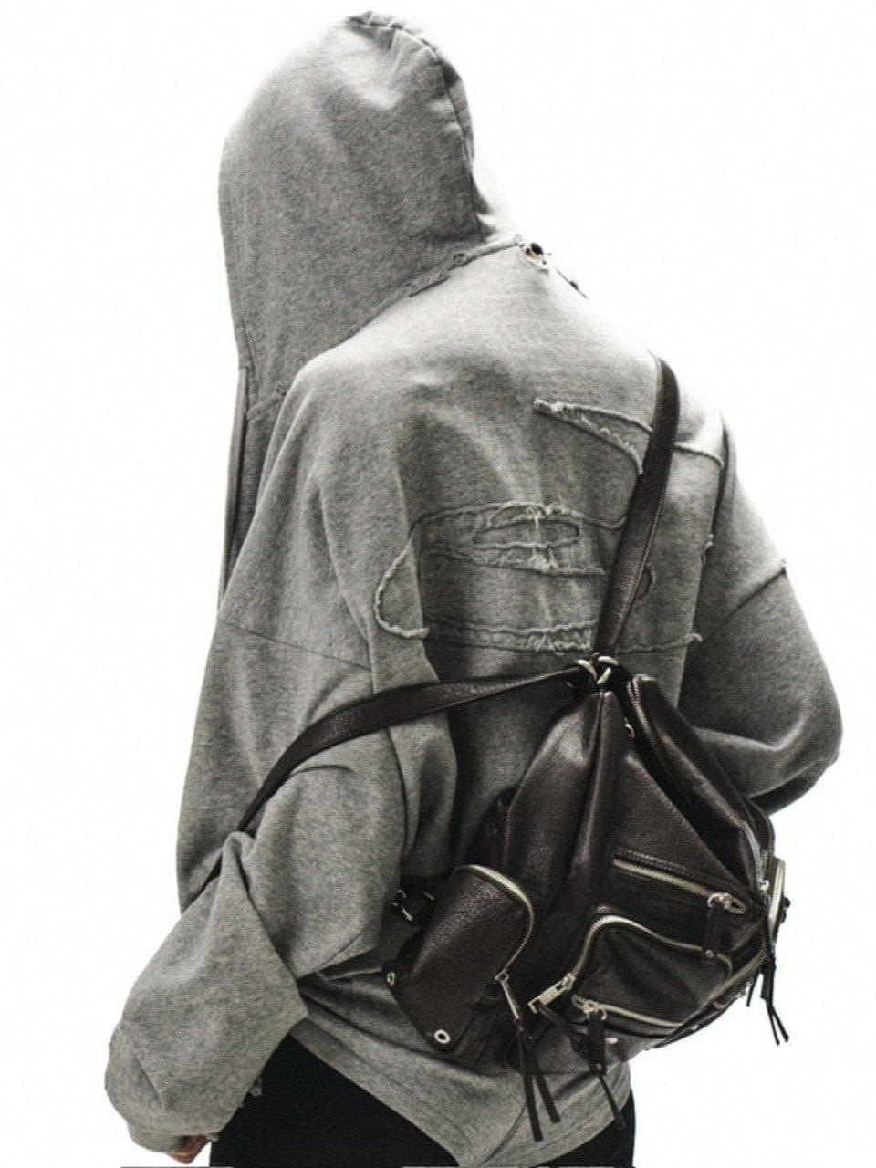 【BLACK PURPLE】Shadow Loop Zip-Up Hoodie
