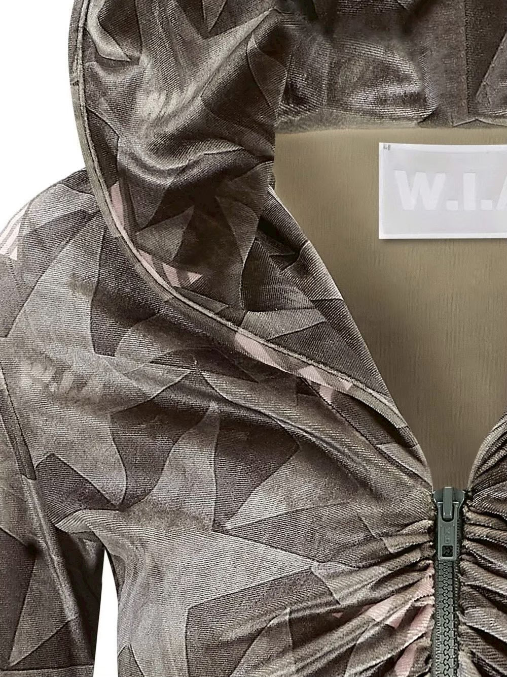【W.I.A】VELOUR ZIP UP HOODIE