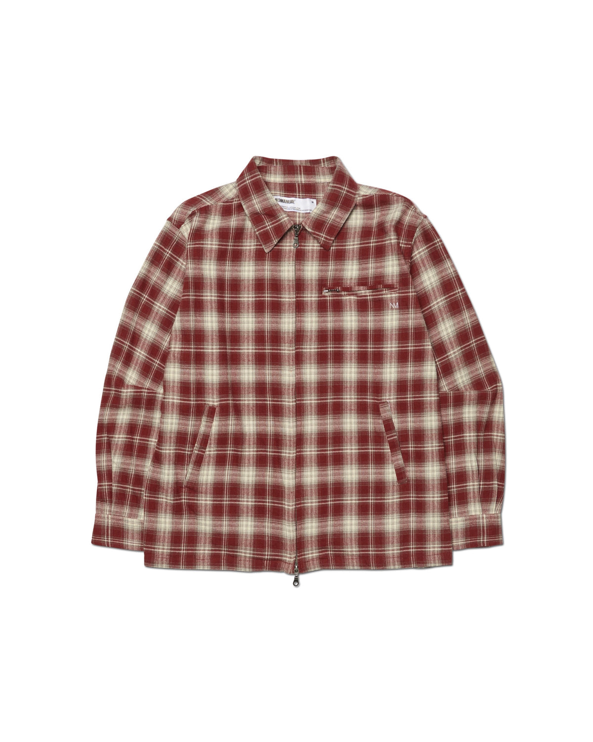 【NOMANUAL】FLANNEL FULL ZIP CHECK SHIRT