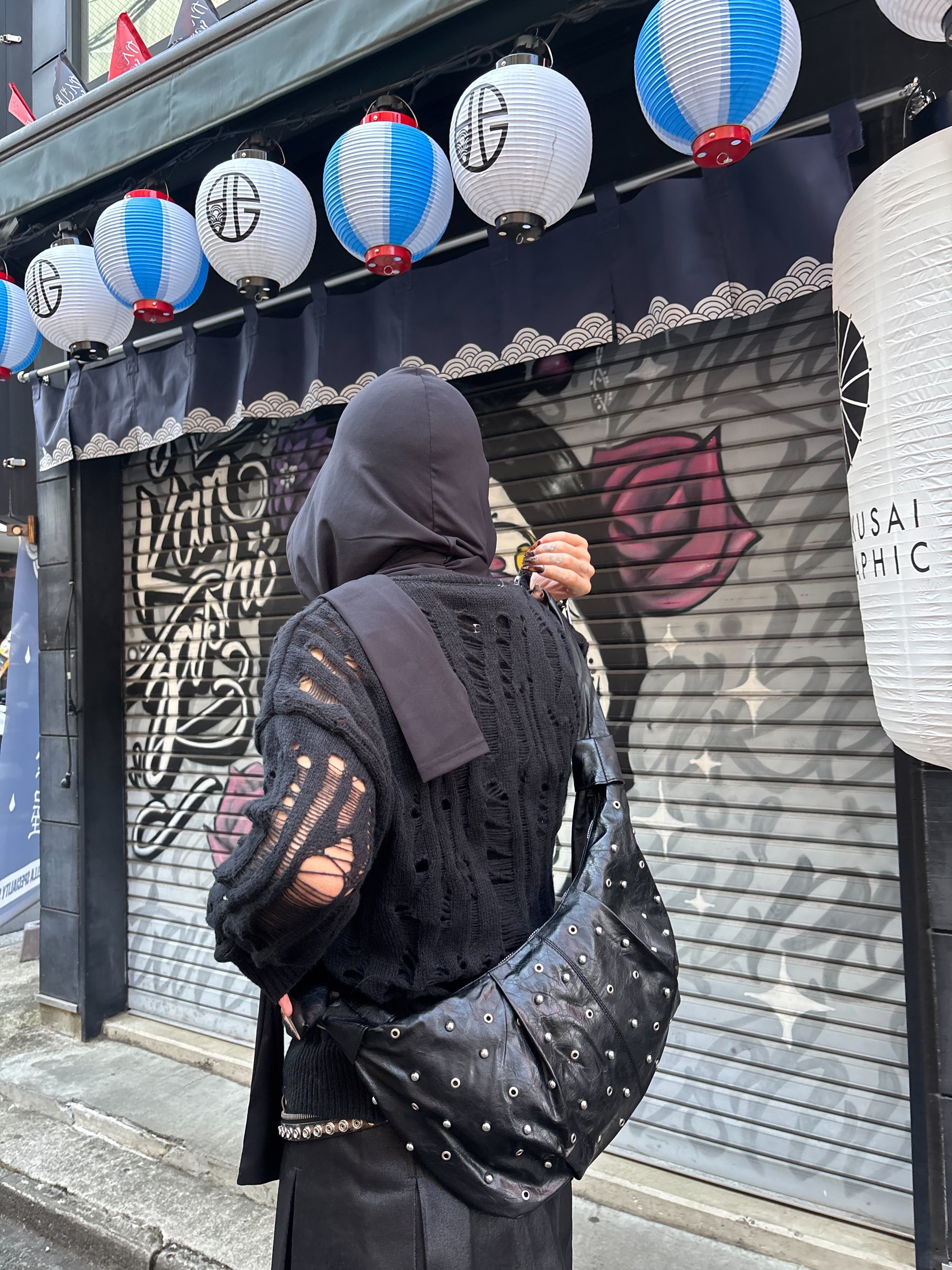 国際配送【Never mind the XU】damage loose knit