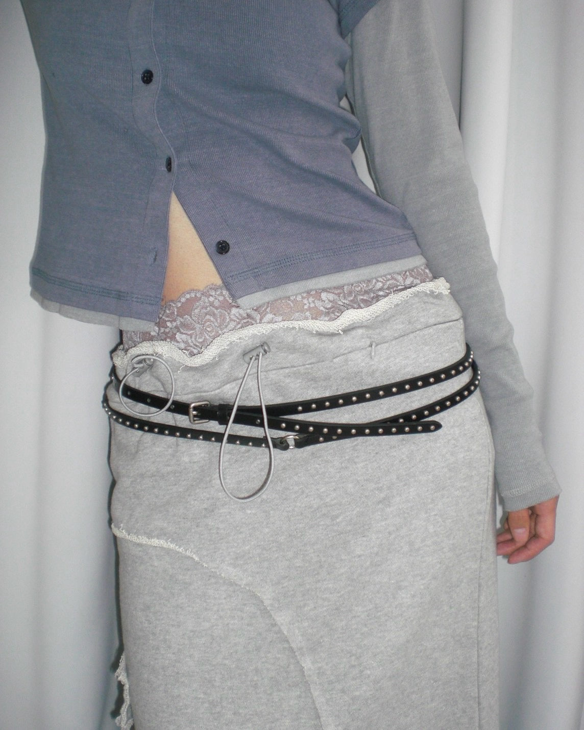 受注制【OaKS】studded double-loop belt