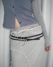受注制【OaKS】studded double-loop belt