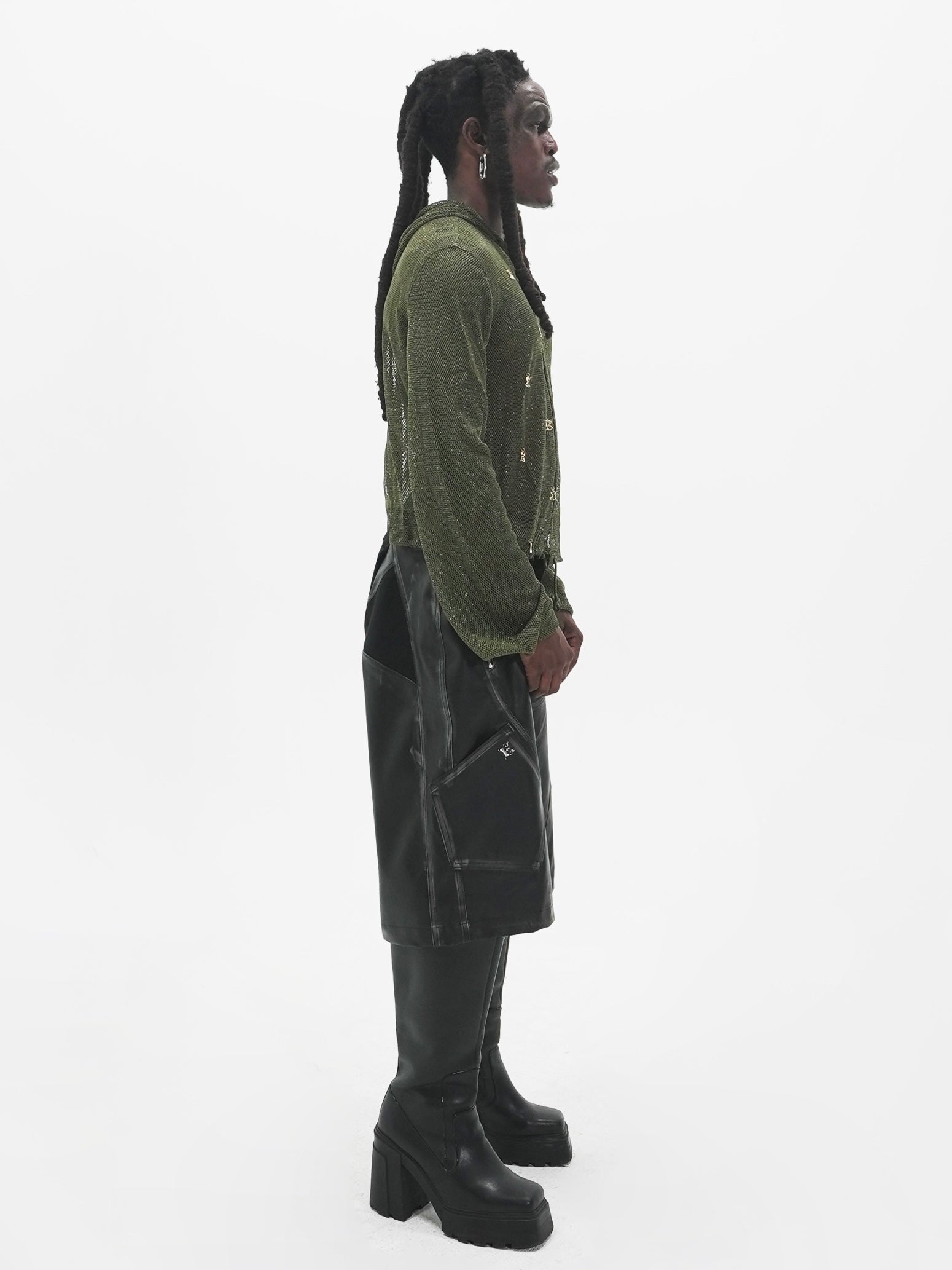 【E RIN AI E】E STARDUST MESH SNAP HOODIE