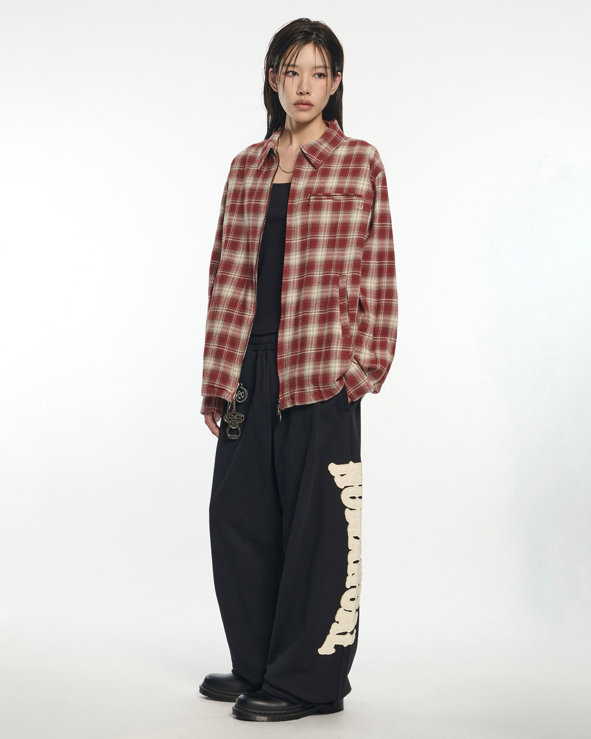【NOMANUAL】FLANNEL FULL ZIP CHECK SHIRT