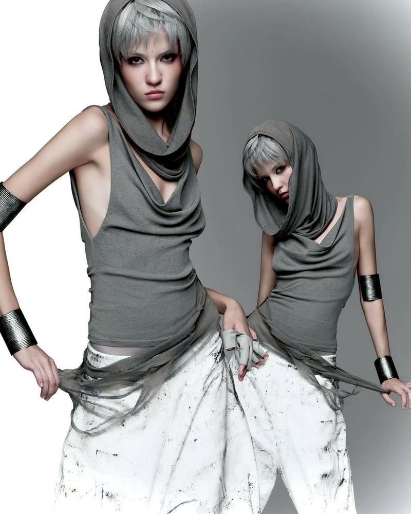 【EYE OF THE STORM】ASHEN HOOD TANK TOP