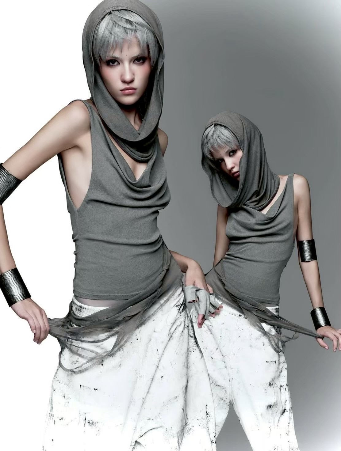 【EYE OF THE STORM】ASHEN HOOD TANK TOP