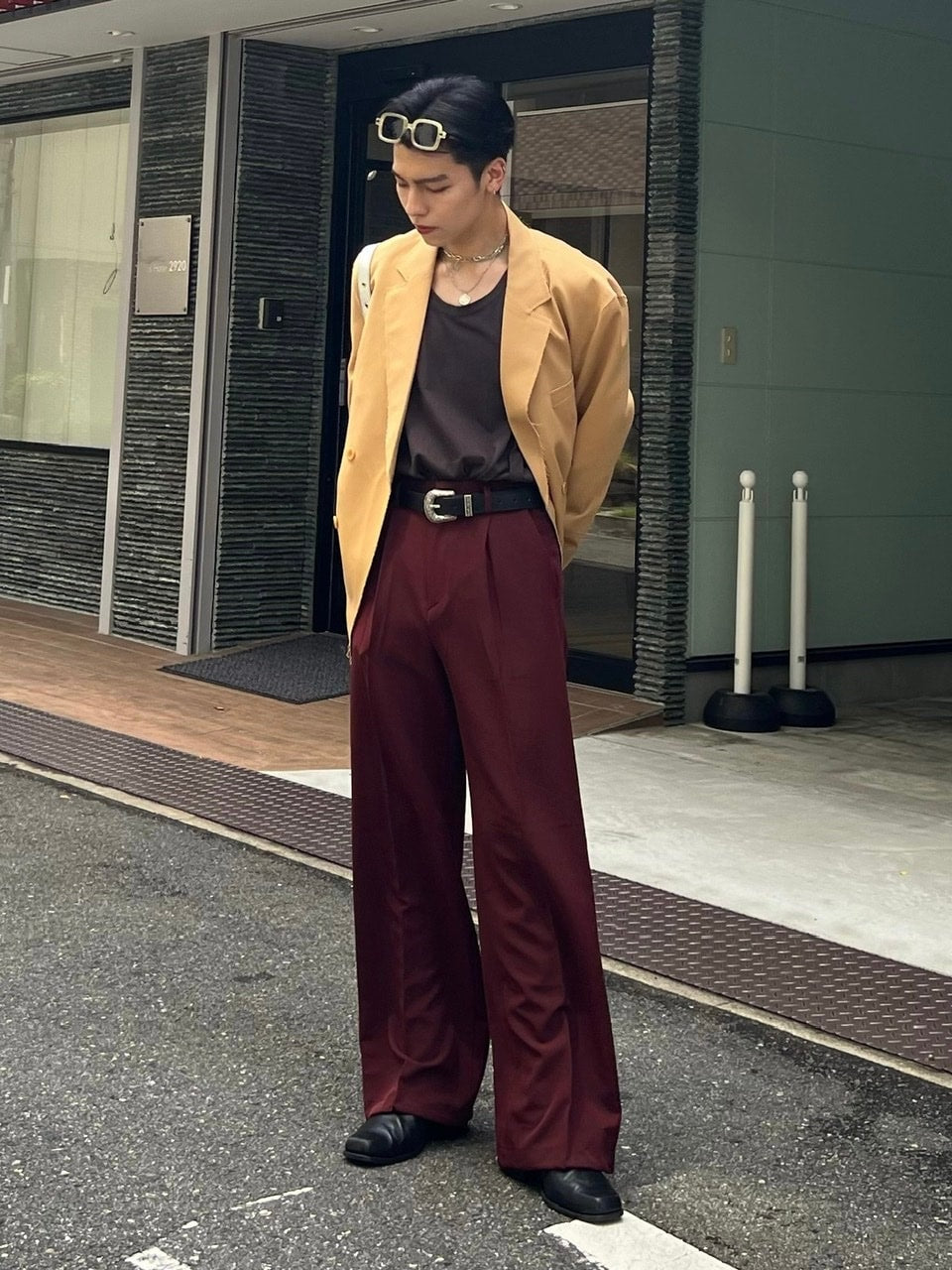 受注制【Chikashitsu +】bi-color double jacket (2color)