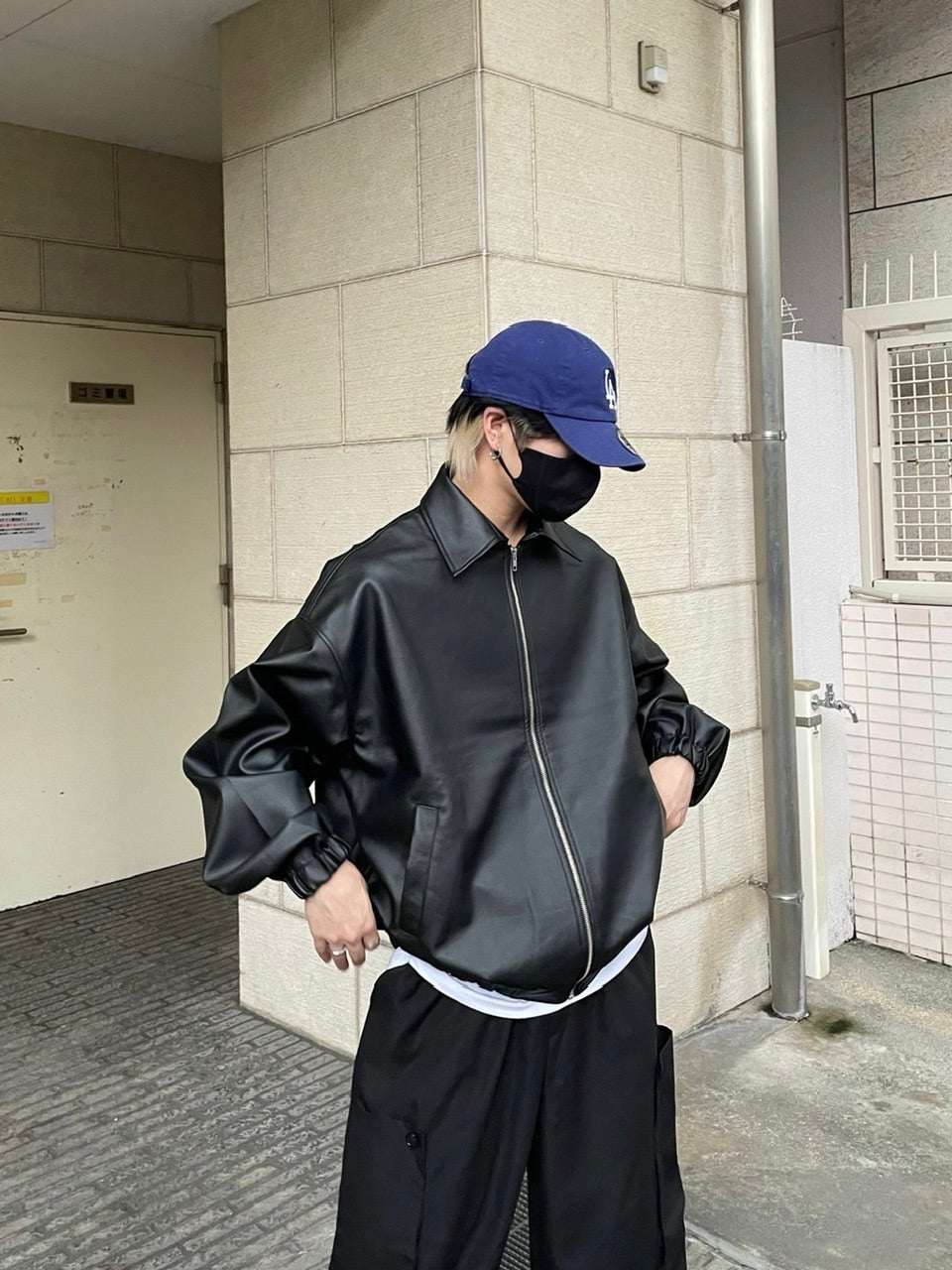 受注制【Chikashitsu +】leather blouson (3color)