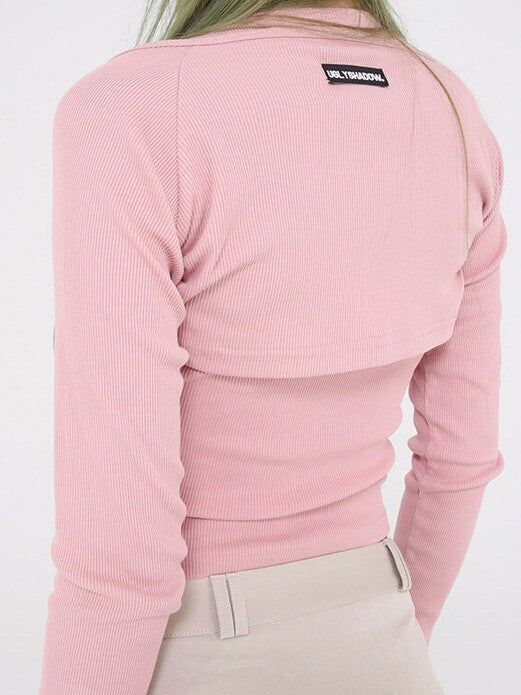 【Ugly shadow】DAILY CROP CARDIGAN