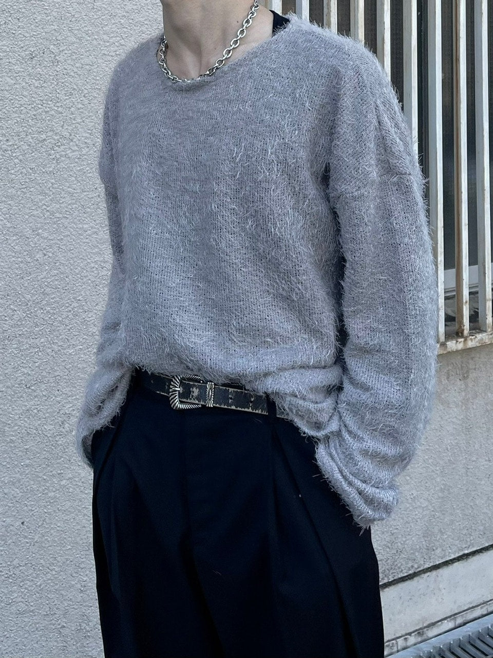 受注制【Chikashitsu +】shaggy knit (5color)