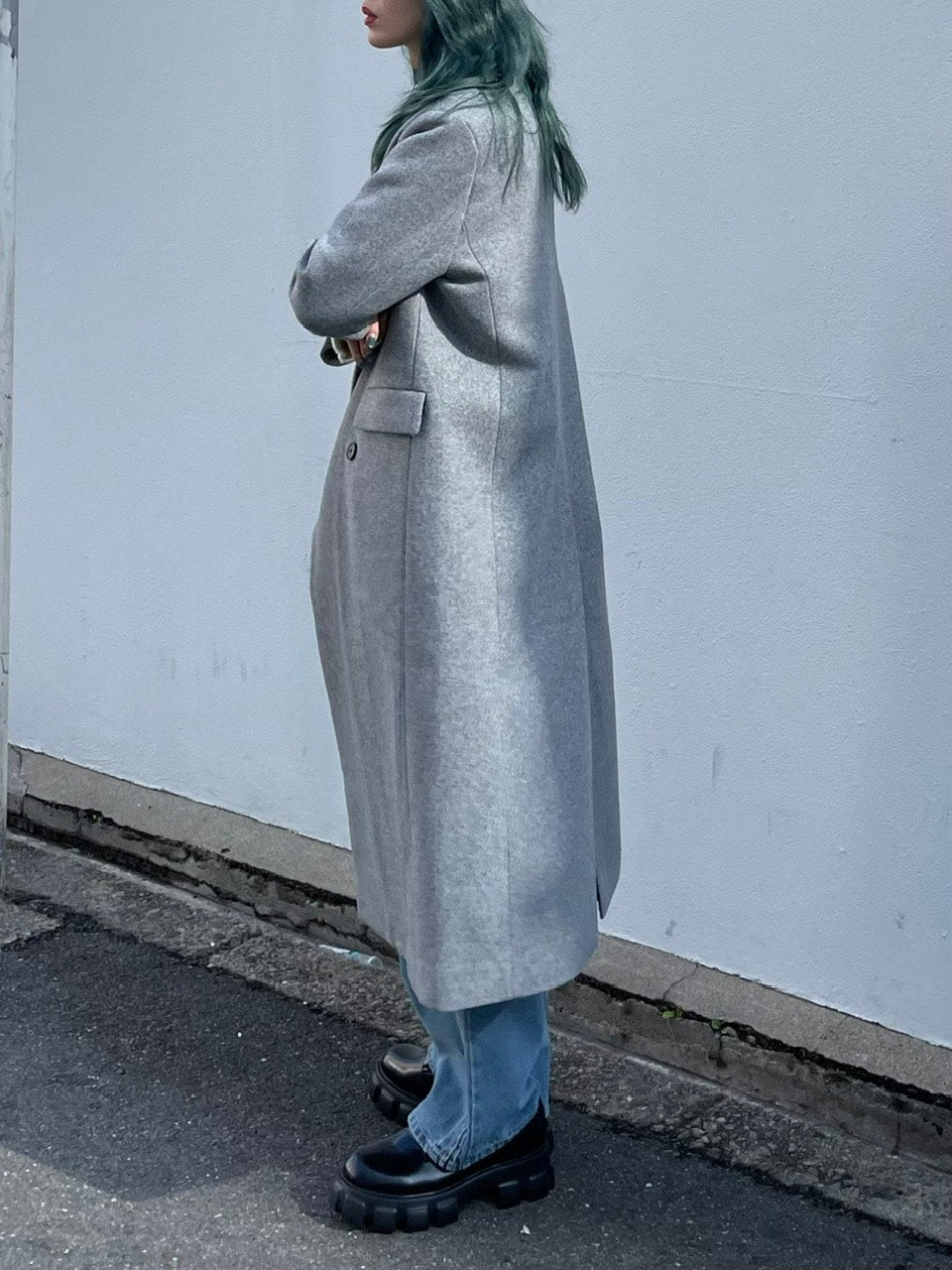 受注制【Chikashitsu +】arm zip gentleman coat (2color)