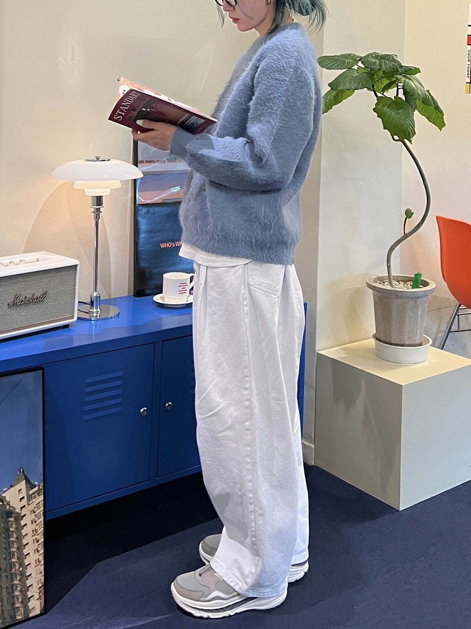 受注制【Chikashitsu +】hairy knit (2color)