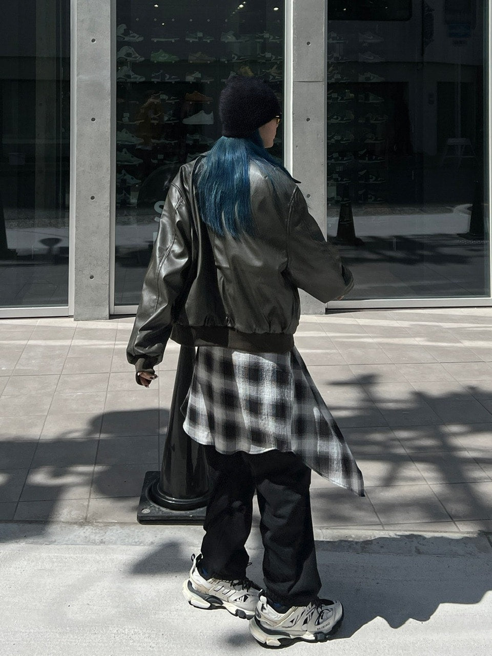 大阪店WEB限定【Chikashitsu +】double pocket leather jumper (3color)