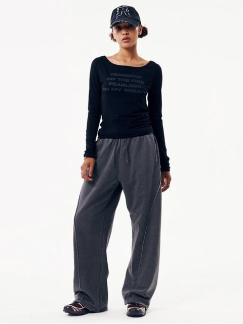 【runningHIGH】LETTERING SLIM L/S TEE / 【ランニングハイ】レタリングスリム長袖Ｔシャツ