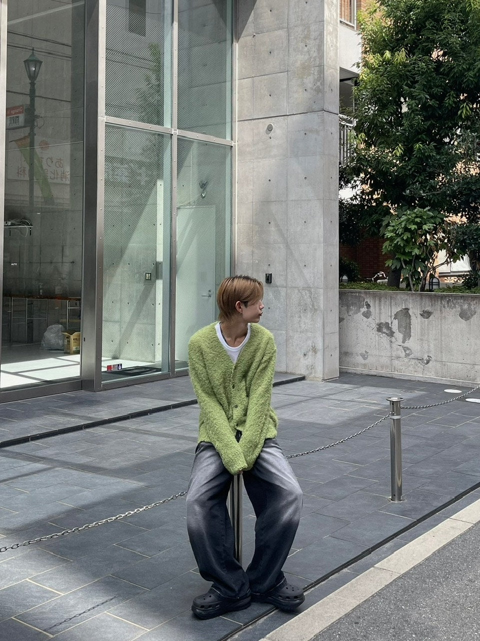 受注制【Chikashitsu +】bookle hairly cardigan (3color) / 【チカシツプラス】バックルヘアリー長袖カーディガン