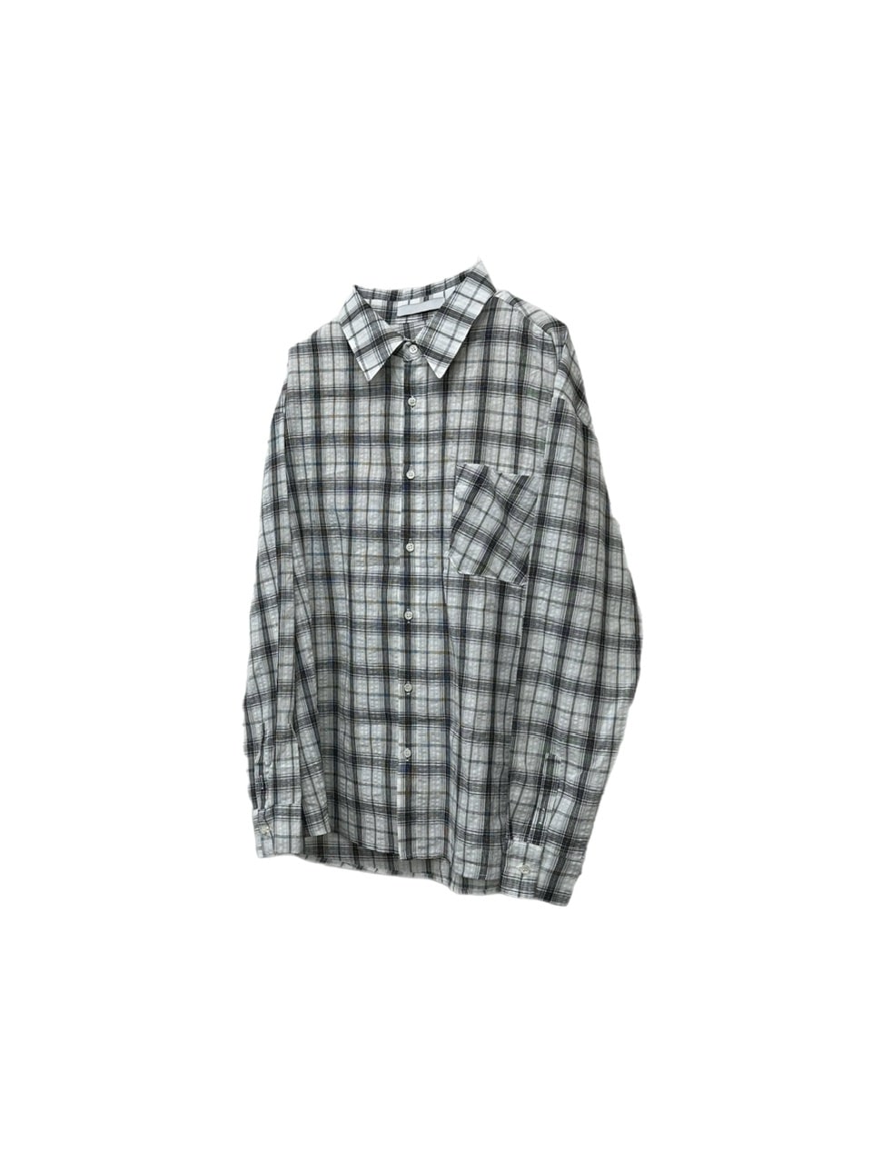 大阪店WEB限定受注制【Chikashitsu +】linen check shirt (3color)