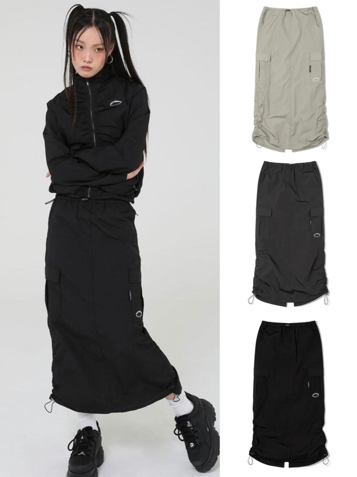 【Uglyshadow】OFFICIAL SHIRRING SKIRT