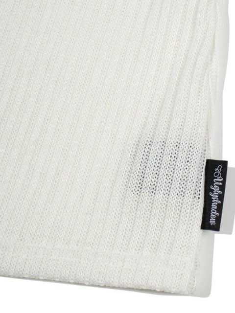 【Uglyshadow】BEAD KNIT OFF-SHOULDER / 【アグリーシャドウ】ビーズロングオフショルダー長袖カーディガン