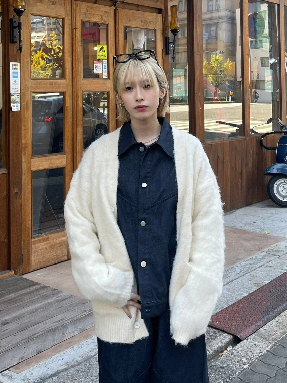 【Chikashitsu +】wool cardigan (4color)