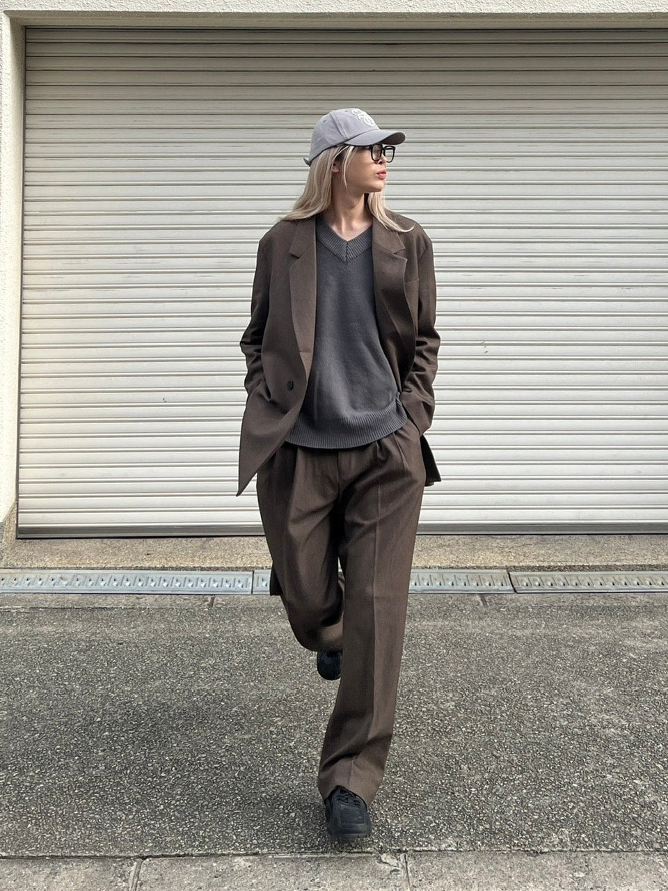 受注制【Chikashitsu +】set up overfit double jacket (3color)