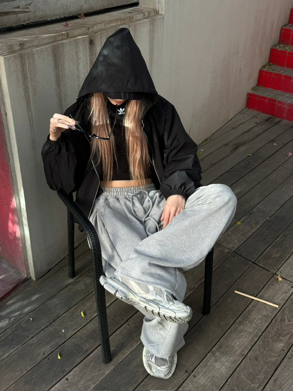 受注制【Chikashitsu +】snap button buggy sweat pants (3color) / 【チカシツプラス】スナップボタンバギースウェットパンツ