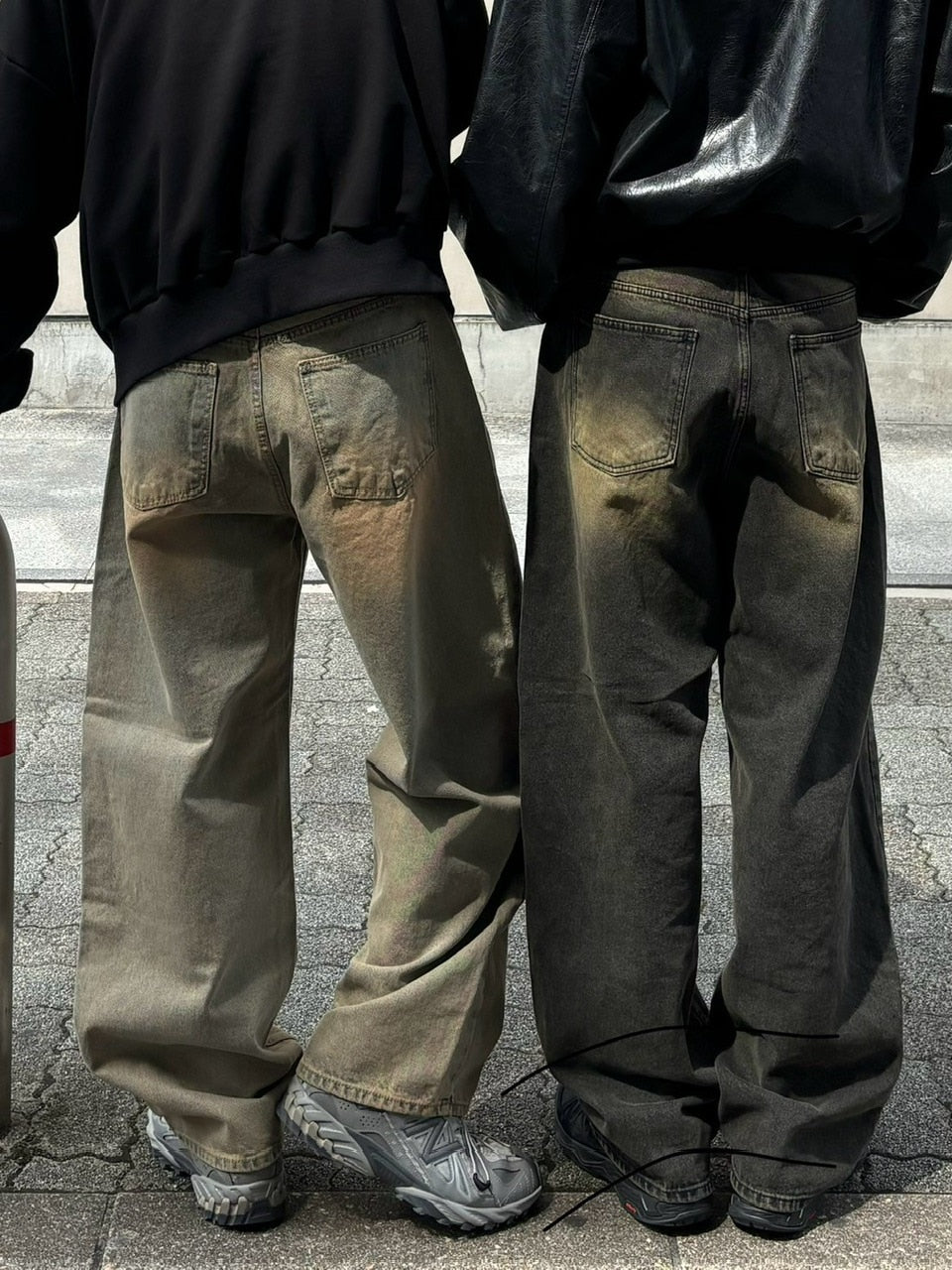 【Chikashitsu +】vintage wash semi wide denim pants 2 / 【チカシツプラス】ヴィンテージウォッシュセミワイドデニムパンツ