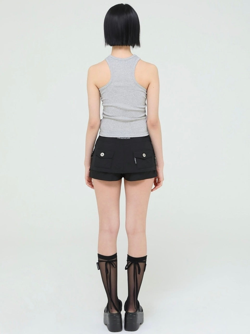 【Uglyshadow】BEADS MANGO SLEEVELESS / 【アグリーシャドウ】ビーズシンプルタンクトップ