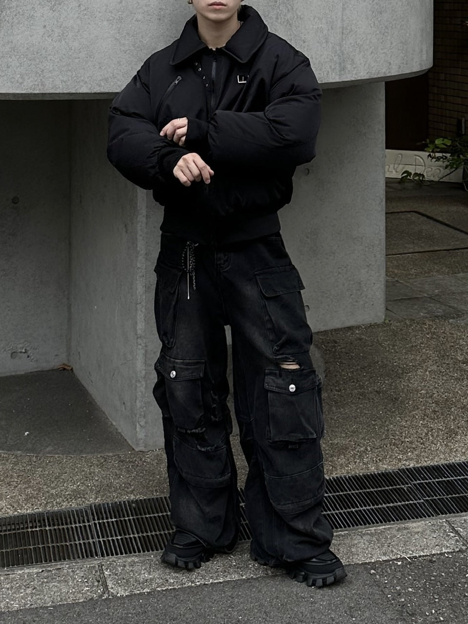 大阪店WEB限定【Chikashitsu +】stand neck padding jacket (2color