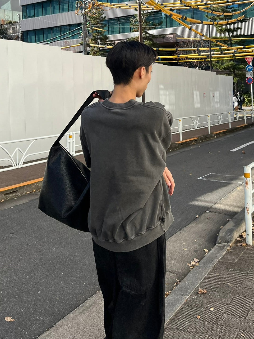 受注制【Chikashitsu +】cropped washing sweat (4color) / 【チカシツプラス】ウォッシングクロップ長袖スウェットシャツ