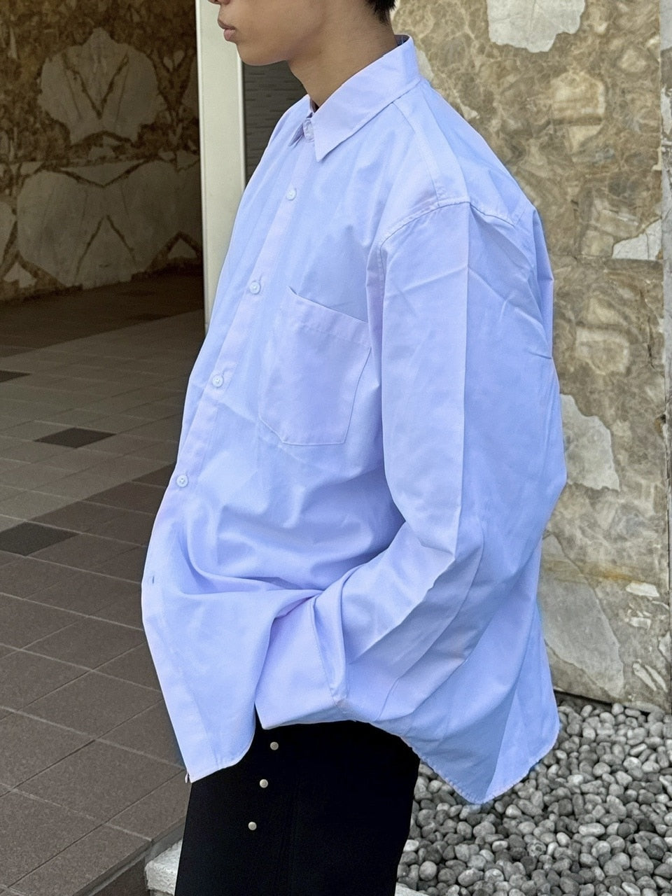 【Chikashitsu +】basic cotton shirt (3color)