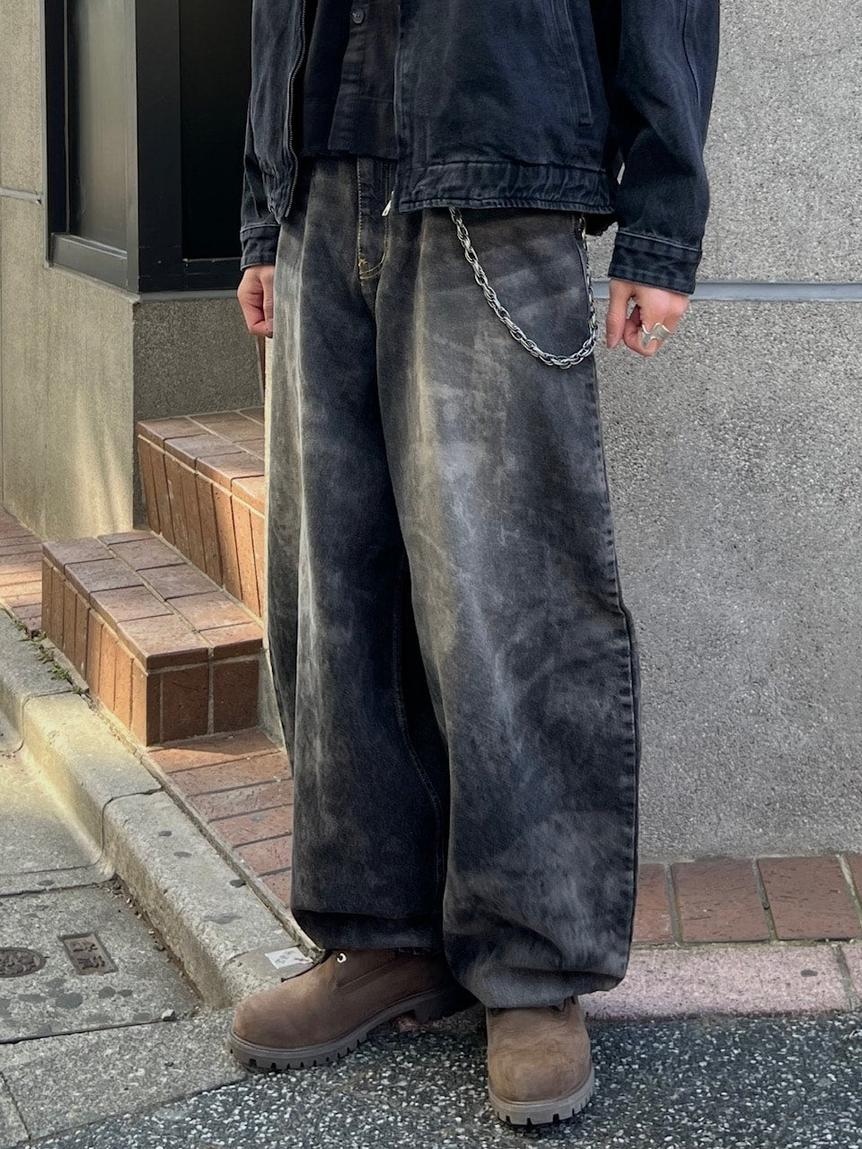 大阪店WEB限定受注制【Chikashitsu +】dirty wash balloon denim pants