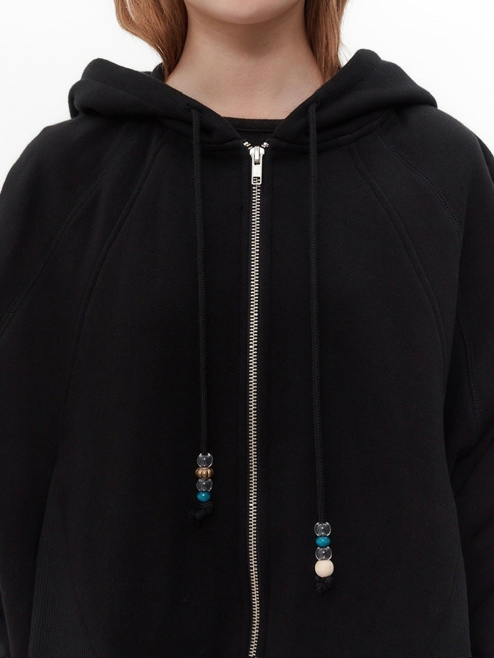 【TUOMIO】STRING CHARM HOOD ZIP-UP