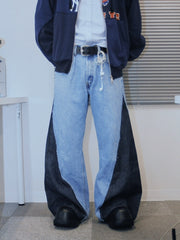 【Re +】newold docking flare denim pants (blue)