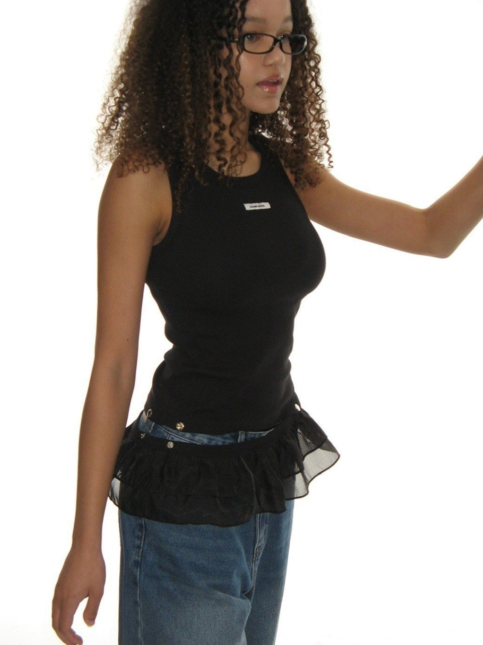 【CRANK】FRILL SNAP SLEEVELESS