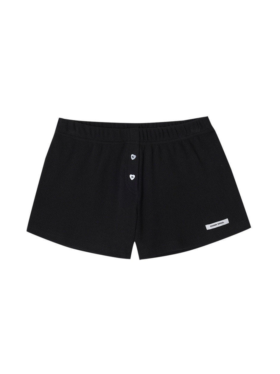 【CRANK】HEART BUTTON EYELET SHORTS