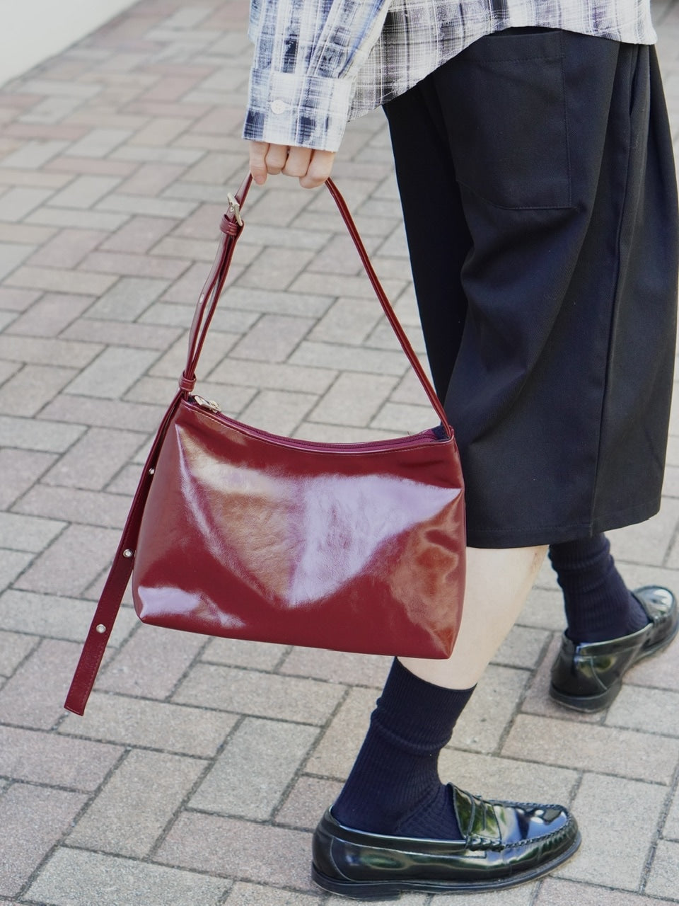 東京店WEB限定受注制【Chikashitsu +】PU Leather cross bag (4color)