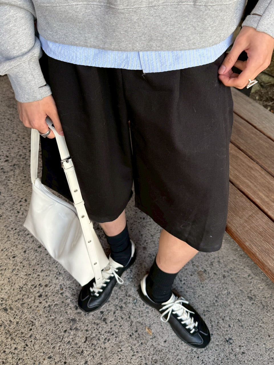 東京店WEB限定【Chikashitsu +】2tuck Bermuda pants (2color)