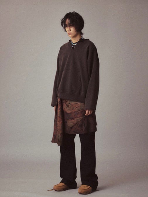 【Cord】Round Cut Vent Crew-neck