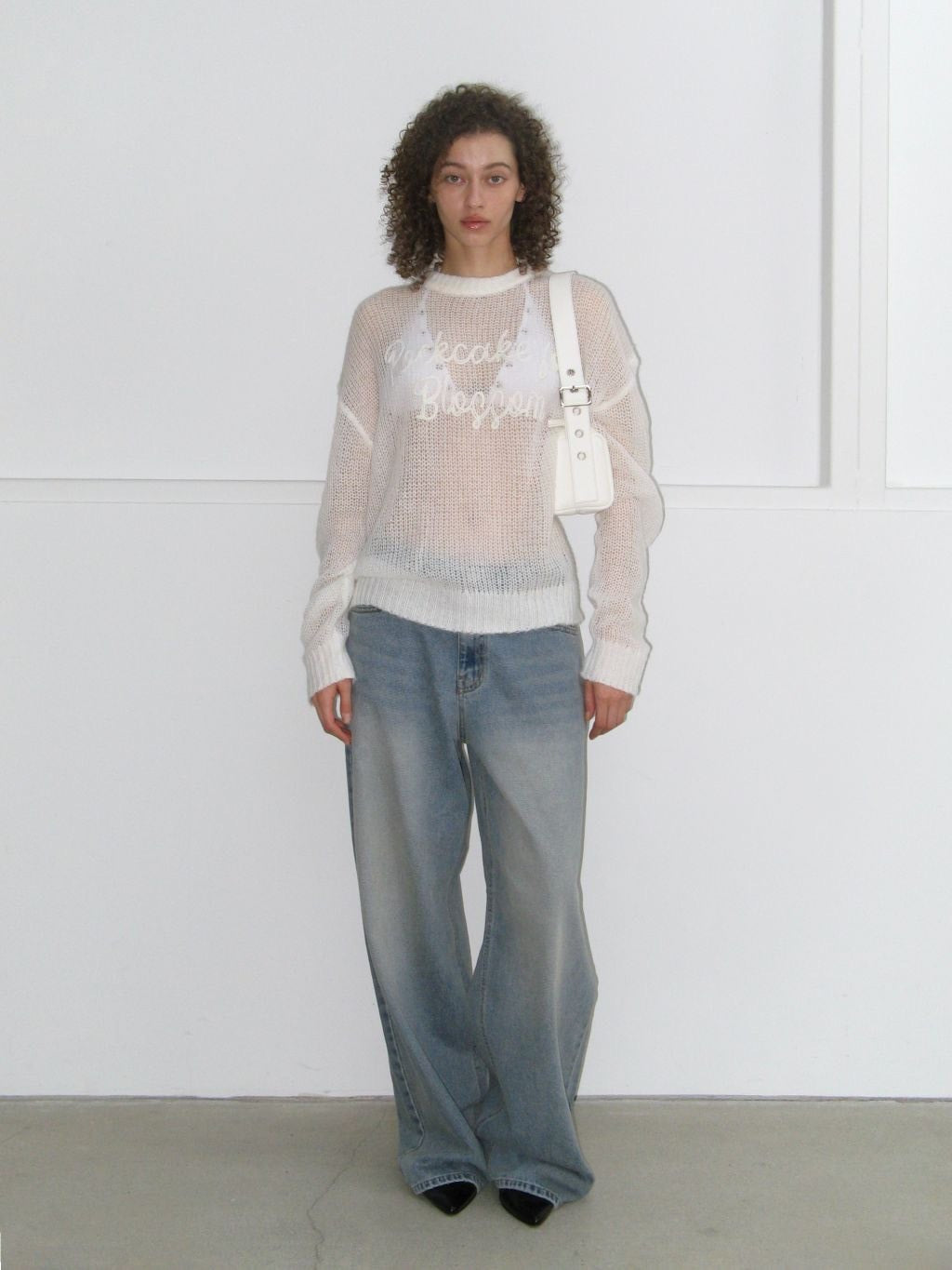 【ROCK CAKE】Square Leather Belt Shoulder Bag