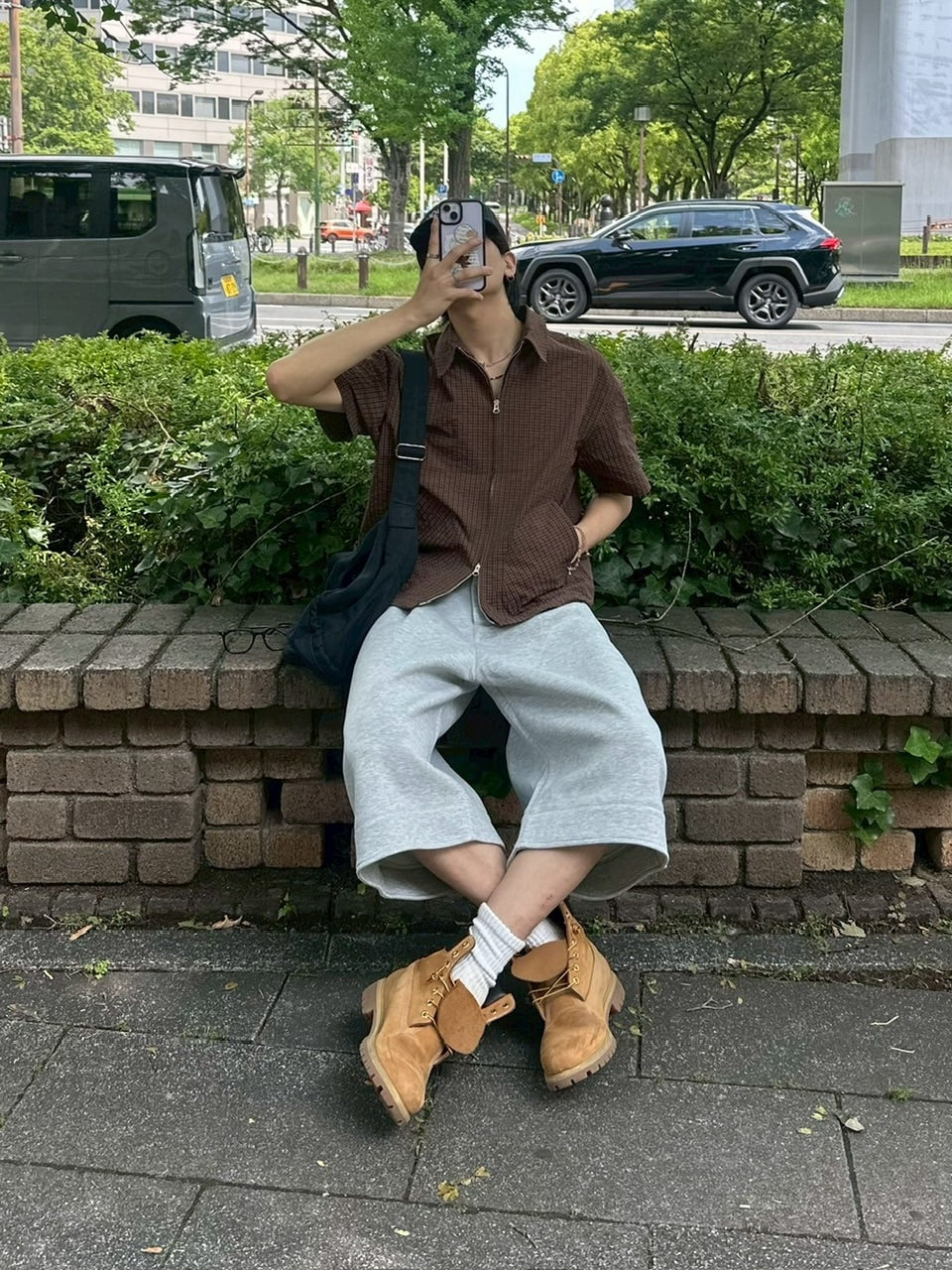 受注制【youll】easy bermuda sweat pants