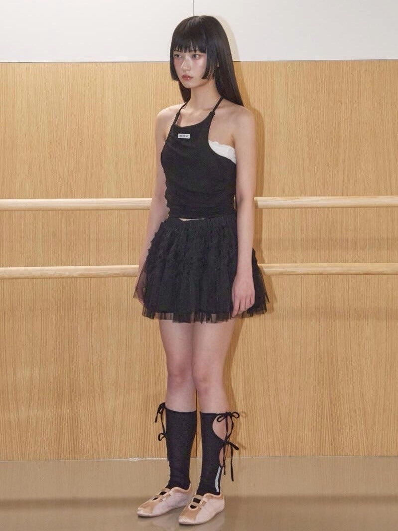 【ODDONEOUT】BACK STRING HALTER NECK TOP