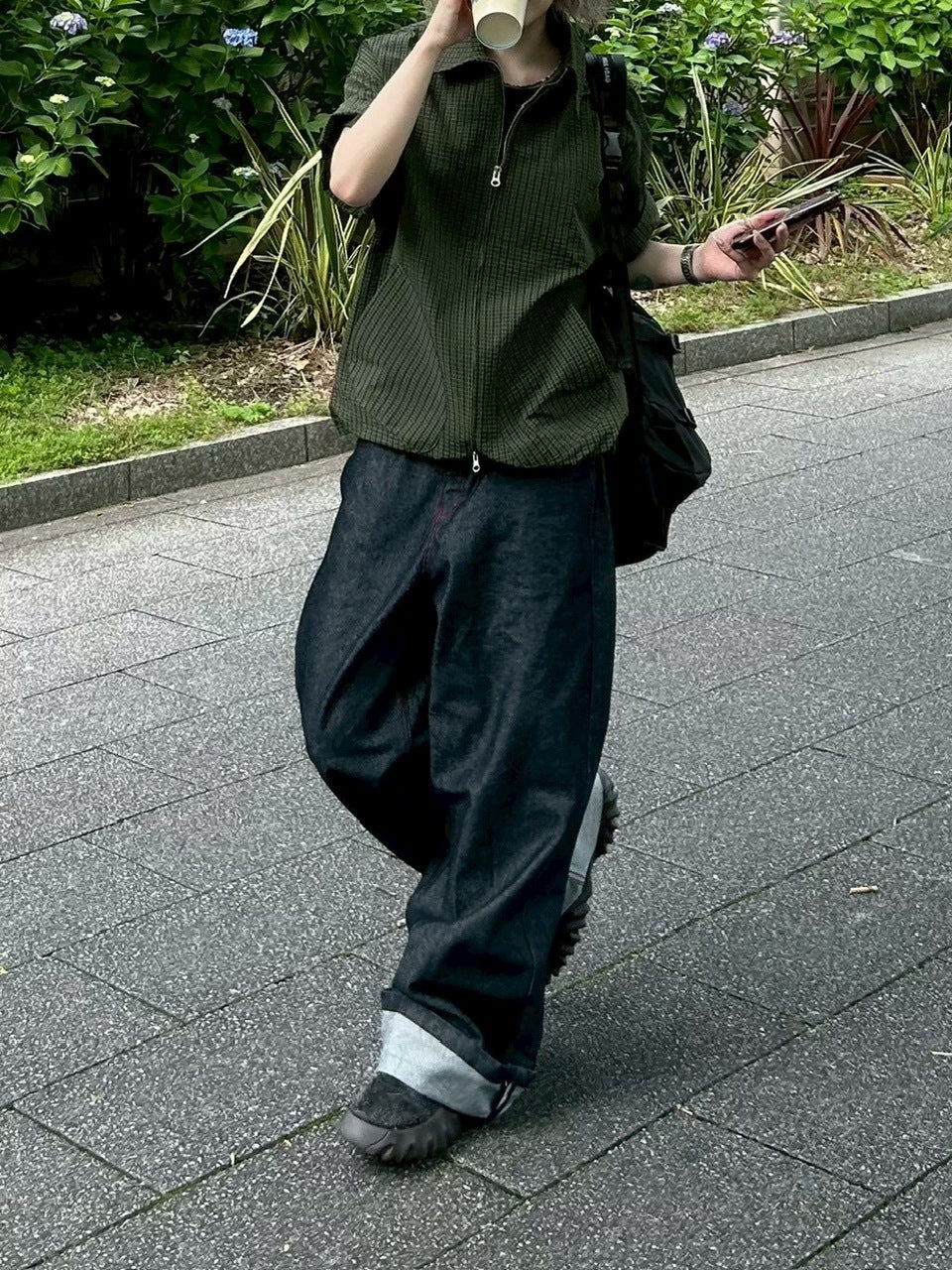 受注制【youll】cropped check shirt jacket (3color)