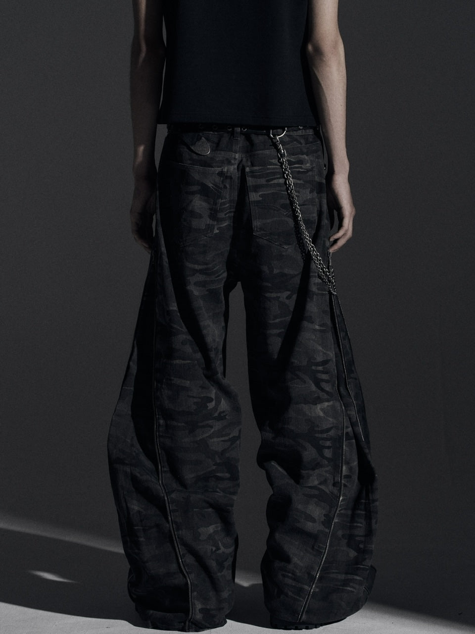 【Rosen Kreuz】ZIP WIDE BAGGY PANTS