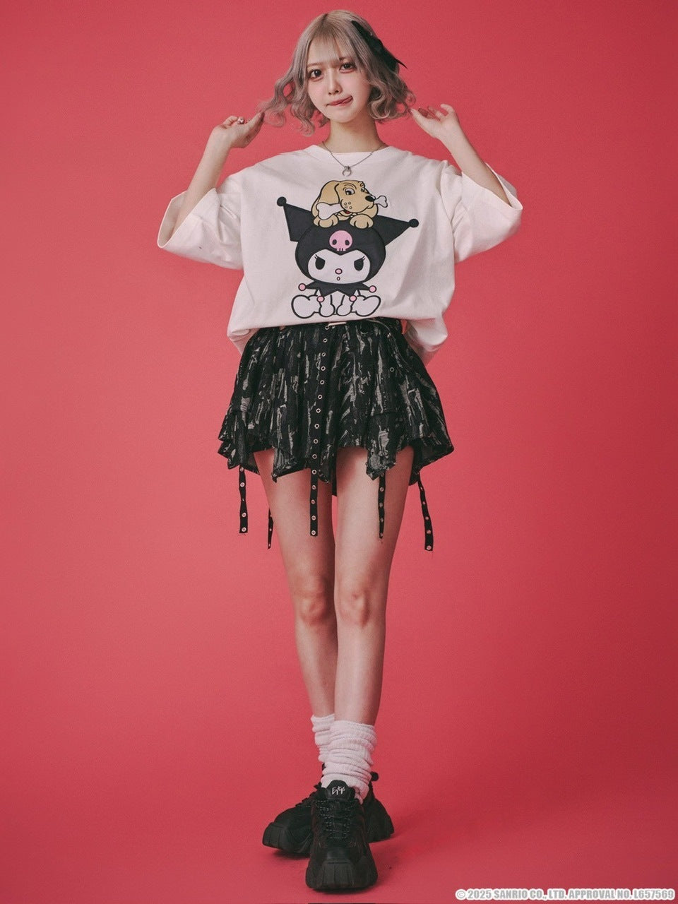 【GALFY×KUROMI】クロミちゃんとGALFYの半袖TEE