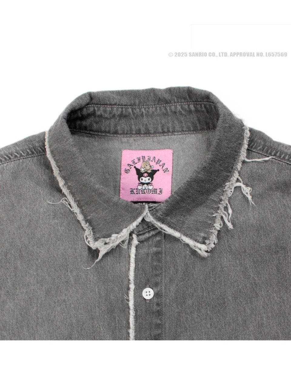 【GALFY×KUROMI】イルガルフィーボロボロデニム半袖BIGシャツ