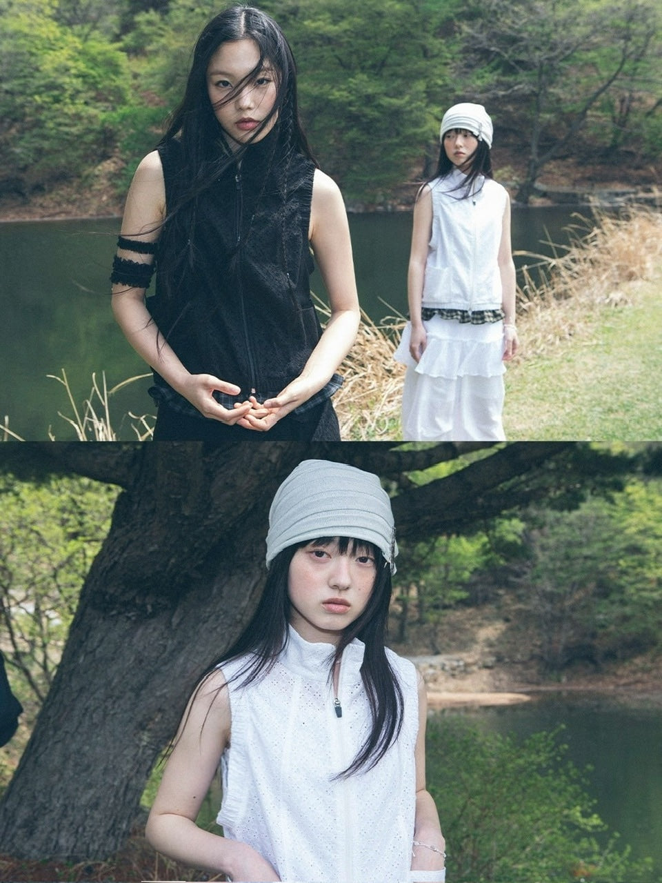 【TUOMIO】EYELET FRILL VEST / 【トゥオミオ】アイレットフリルベスト